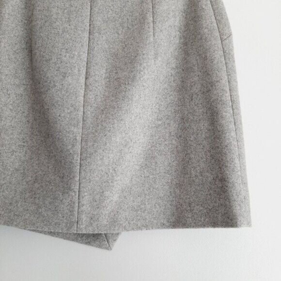 CARVEN Wool Blend Asymmetric Modern Mini Skirt Grey Sz M / Eur 40 - Picture 13 of 15